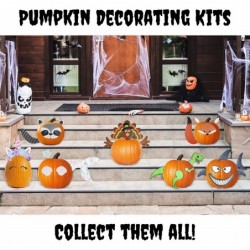 Halloween Pumpkin Decorating Kit (Turkey Set) 4 Reusable Metal Accessories for Fall Pumpkin Face Decorating with Turkey Body ...