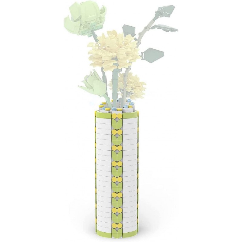 Vase for Lego Flower Bouquet 10280 Building Blocks Flower Bouquet Building Kit Container Creative Flower Building Block Set V...