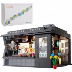 City Street Coffee House Modular Building Kit Compatible with Lego Creator Bricks Cafe Building Blocks Collectors Toy for Adu...