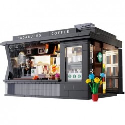 City Street Coffee House Modular Building Kit Compatible with Lego Creator Bricks Cafe Building Blocks Collectors Toy for Adu...