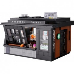 City Street Coffee House Modular Building Kit Compatible with Lego Creator Bricks Cafe Building Blocks Collectors Toy for Adu...