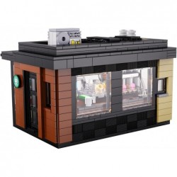 City Street Coffee House Modular Building Kit Compatible with Lego Creator Bricks Cafe Building Blocks Collectors Toy for Adu...