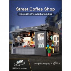 City Street Coffee House Modular Building Kit Compatible with Lego Creator Bricks Cafe Building Blocks Collectors Toy for Adu...