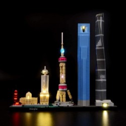 Led Lighting Kit for Architecture Shanghai Model-Compatible with Lego 21039 Building Blocks Model- Not Include The Lego Set $...