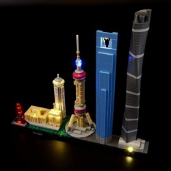 Led Lighting Kit for Architecture Shanghai Model-Compatible with Lego 21039 Building Blocks Model- Not Include The Lego Set $...