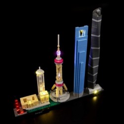 Led Lighting Kit for Architecture Shanghai Model-Compatible with Lego 21039 Building Blocks Model- Not Include The Lego Set $...