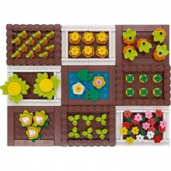 Creative Cropland Farm Vegetable Flowers Field Parts Building Blocks Toy Botanical Garden Scene Accessories for Kids Gift Com...