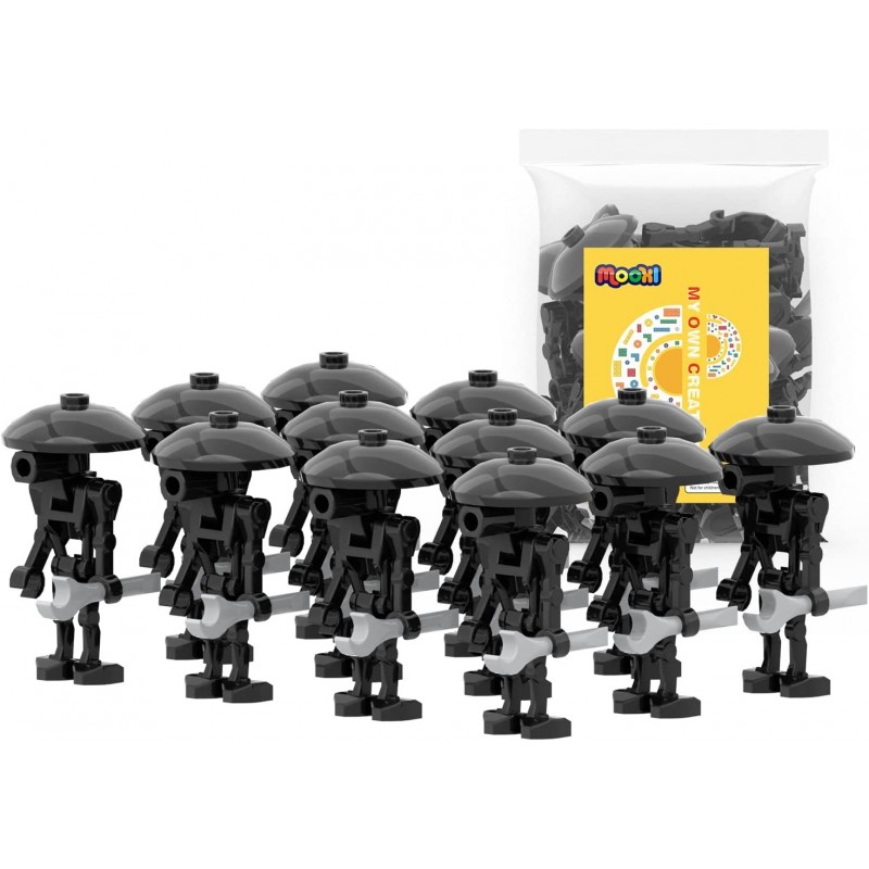 MOOXI-MOC Space Wars Building Blocks - Pit Droid Battle Droid - 12 Per Pack (Black) $34.33 Toy Building Sets