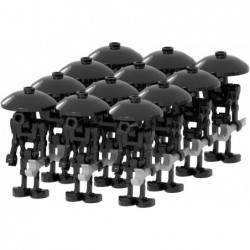 MOOXI-MOC Space Wars Building Blocks - Pit Droid Battle Droid - 12 Per Pack (Black) $34.33 Toy Building Sets