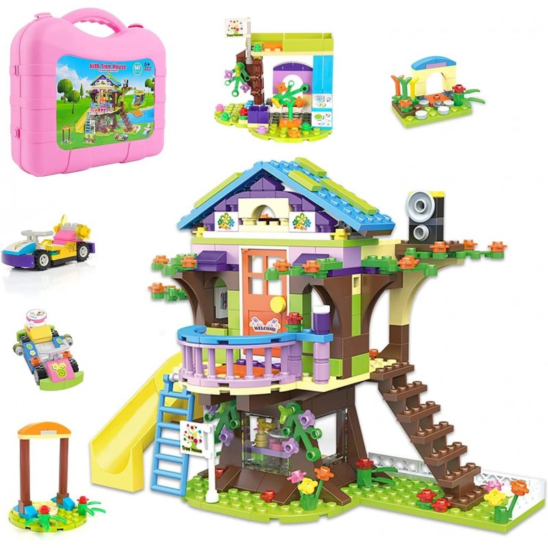 Girls Building Block Tree House Friends Building Block for Girls Age 6-12 (548 Pieces) Green (LX.A068) $81.59 Toy Building Sets