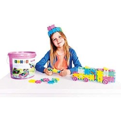 Construction Toys for Children from 3 Years Creative Educational Toys in a 175 Piece Set Glitter Building Blocks for Girls Mo...