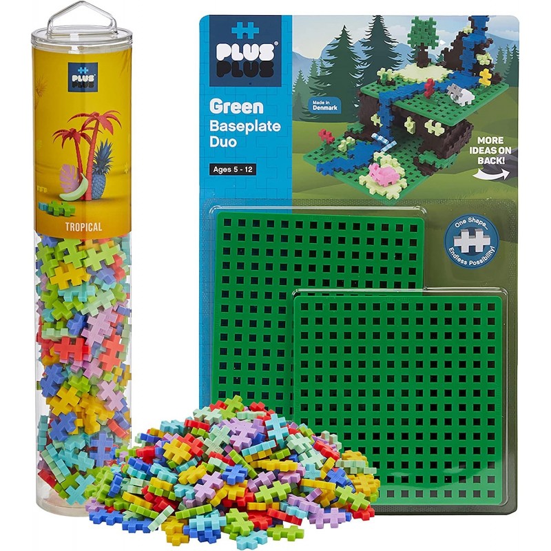 240 Piece Tropical Mix & Baseplate Duo - Construction Building Stem / Steam Toy Mini Puzzle Blocks for Kids $46.88 Toy Buildi...