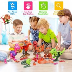 Take Apart Dinosaur Toys 5 Pcs Dinosaur Toys with Electric Drill for Kids 3-5 5-7 Learning Building STEM Construction Game Ch...