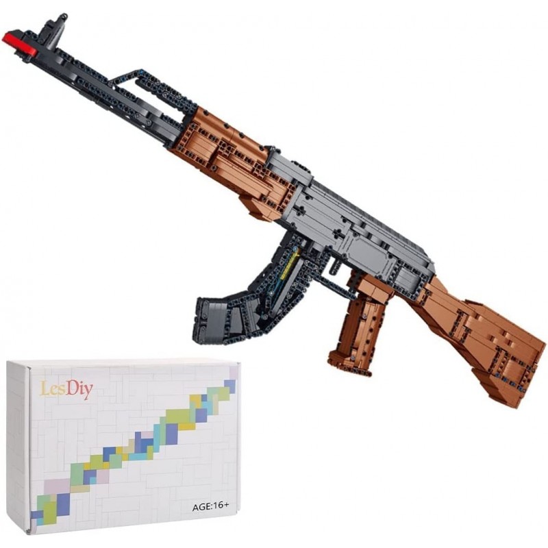 1508Pcs Simulation Shooting Toy Blaster Building Bricks Model Set Small Particle Assembly Mechanical Weapon Model Toy $115.05...