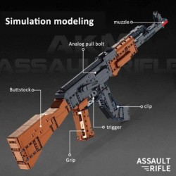 1508Pcs Simulation Shooting Toy Blaster Building Bricks Model Set Small Particle Assembly Mechanical Weapon Model Toy $115.05...