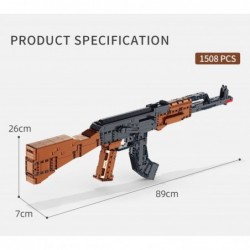 1508Pcs Simulation Shooting Toy Blaster Building Bricks Model Set Small Particle Assembly Mechanical Weapon Model Toy $115.05...