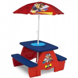 4 Seat Activity Picnic Table with Umbrella and Lego Compatible Tabletop PAW Patrol $112.43 Toy Building Sets