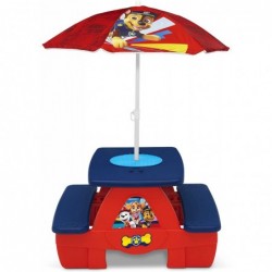 4 Seat Activity Picnic Table with Umbrella and Lego Compatible Tabletop PAW Patrol $112.43 Toy Building Sets