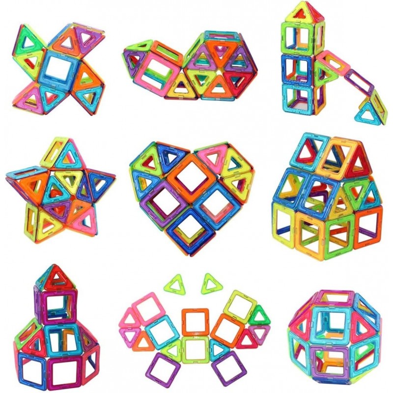 Magnetic Tiles Magnet Blocks - 40 PCS 3D Magnetic Building Tiles Toys for Kids Set $32.59 Toy Magnetic Building Sets