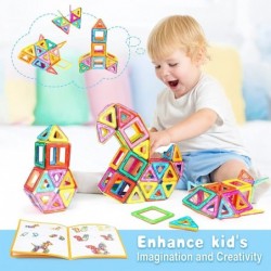 Magnetic Tiles Magnet Blocks - 40 PCS 3D Magnetic Building Tiles Toys for Kids Set $32.59 Toy Magnetic Building Sets