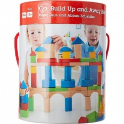 Award Winning Kid's Wooden Building Block Set (100 pieces) $68.63 Toy Stacking Block Sets