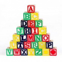 Wooden Alphabet Blocks Truck Wooden Building Blocks Car for Toddlers 28 pcs Stacking Blocks and A Truck Montessori Preschool ...