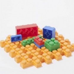 Large Waffle Soft Building Blocks — Cube Puzzle for Cognitive Development Early Learning Education and Sensory Play for Ages ...