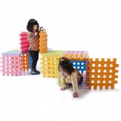 Large Waffle Soft Building Blocks — Cube Puzzle for Cognitive Development Early Learning Education and Sensory Play for Ages ...