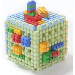 Large Waffle Soft Building Blocks — Cube Puzzle for Cognitive Development Early Learning Education and Sensory Play for Ages ...