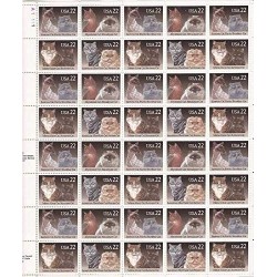 Cats Sheet of 40 x 22 Cent US Postage Stamps Scott 2372-75 $39.82 Collectible Postage Stamps