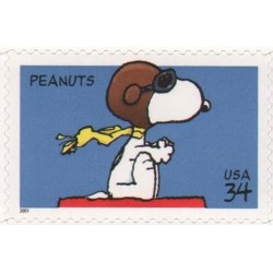 PEANUTS ~ SNOOPY ~ RED BARON ~ CHARLES SCHULZ 3507 Block of 6 x 34¢ US Postage Stamps $18.67 Collectible Postage Stamps