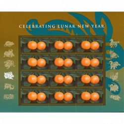 Year of the Rabbit: Kumquats (Celebrating Lunar New Year) Full Sheet of 12 Forever Postage Stamps Scott 4492 $34.99 Collectib...