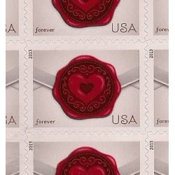 Sealed with Love Forever Stamps Sheet of 20 $74.90 Collectible Postage Stamps