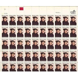 1983 Martin Luther Full Sheet of 50 x 20 Cent Stamps Scott 2065 $22.89 Collectible Postage Stamps