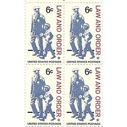 1968 US Postage Stamp Law And Order 6 Cents Block Of 4 Stamps Scott 1343 $15.19 Collectible Postage Stamps