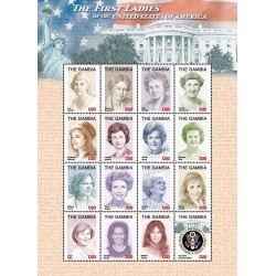 First Ladies of The United States of America - Hoover - Trump Gambia Collectors Stamps $16.85 Collectible Postage Stamps