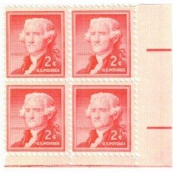 1954 Thomas Jefferson Set of 4-2 ¢ Cent US Postage Stamps New US 1033 $13.84 Collectibles Display & Storage