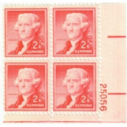 1954 Thomas Jefferson Set of 4-2 ¢ Cent US Postage Stamps New US 1033 $13.84 Collectibles Display & Storage