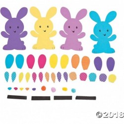 Easter Bunny and Eggs Craft Kits | 24 Pack Easter Craft Kits | Bulk Class Pack Easter Crafts $18.46 Craft Kits