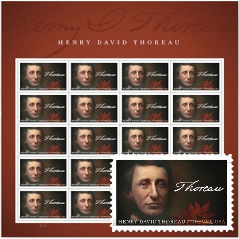 Henry David Thoreau Sheet of 20 First Class Postage Stamps Walden Environment Ecology $45.82 Collectibles Display & Storage