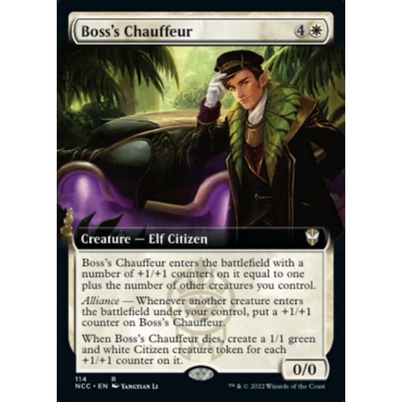 Magic: the Gathering - Boss's Chauffeur (114) - Extended Art - New Capenna Commander $10.86 Trading Cards & Accessories