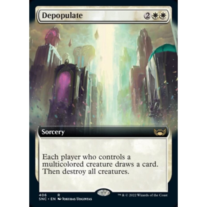 Magic: the Gathering - Depopulate (406) - Extended Art - Streets of New Capenna $11.80 Trading Cards & Accessories