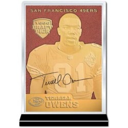 Terrell Owens 1996 Draft Pick Feel The Game Gold Card Football Textured $17.39 Trading Cards & Accessories