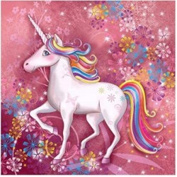 DIY 5D Diamond for Kids Unicorn Diamond Painting Kits for Children Unicorn Piant with Diamonds for Home Wall Decor 16×16 inch...