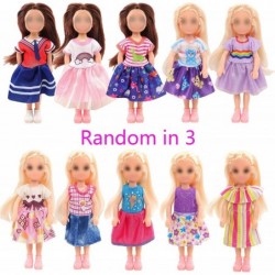 5.3 Inch Chelsea Doll Clothes and School Playset 3 Dresses 3 Outfits 2 Shoes and 19 Pcs Study Supplies Accessories for Chelse...