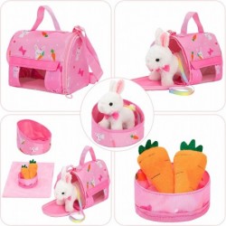 9 Piece Doll Pet Set and Accessories Included Doll Clothes Carrier Bag Toy Pet Rabbit Carrot Toy Kennel Perfect for 18 inch G...