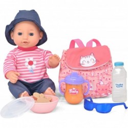 Baby Doll Feeding Set 12 Inch Baby Doll with Diaper Bag Bottle Bib and Take Along Food Accessories $51.10 Doll Accessories