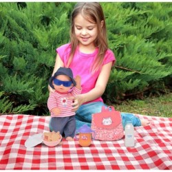 Baby Doll Feeding Set 12 Inch Baby Doll with Diaper Bag Bottle Bib and Take Along Food Accessories $51.10 Doll Accessories