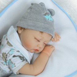 Reborn Baby Dolls Boy Clothes 22 inch Gray Dinosaur Outfit Accessories 5 pcs Sets Fit 20-22" Newborn Dolls Clothes $25.91 Dol...