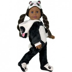 Clothes - Panda Onesie Pajama with Matching Sleepover Masks - Clothes for 18 inch Dolls Like Our Generation My Life. Accessor...